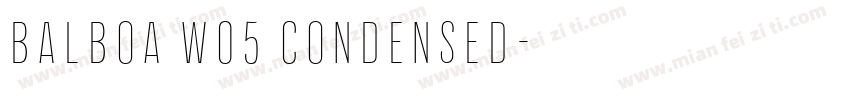 Balboa W05 Condensed字体转换